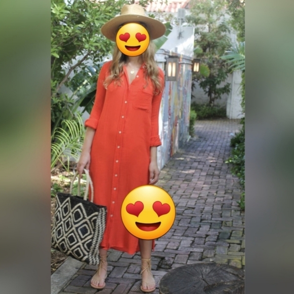 Anthropologie Long-Sleeve Silk Shirt Dress - Picture 2 of 12